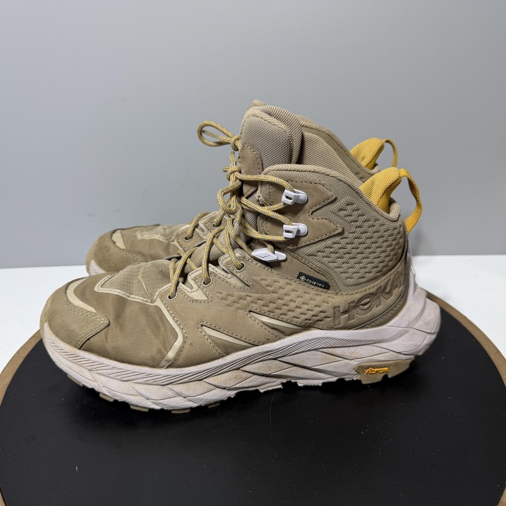 Hoka Anacapa Mid GTX Women Size 8.5 Hiking Boots Dune Tan Waterproof Gorpcore - Picture 5 of 11